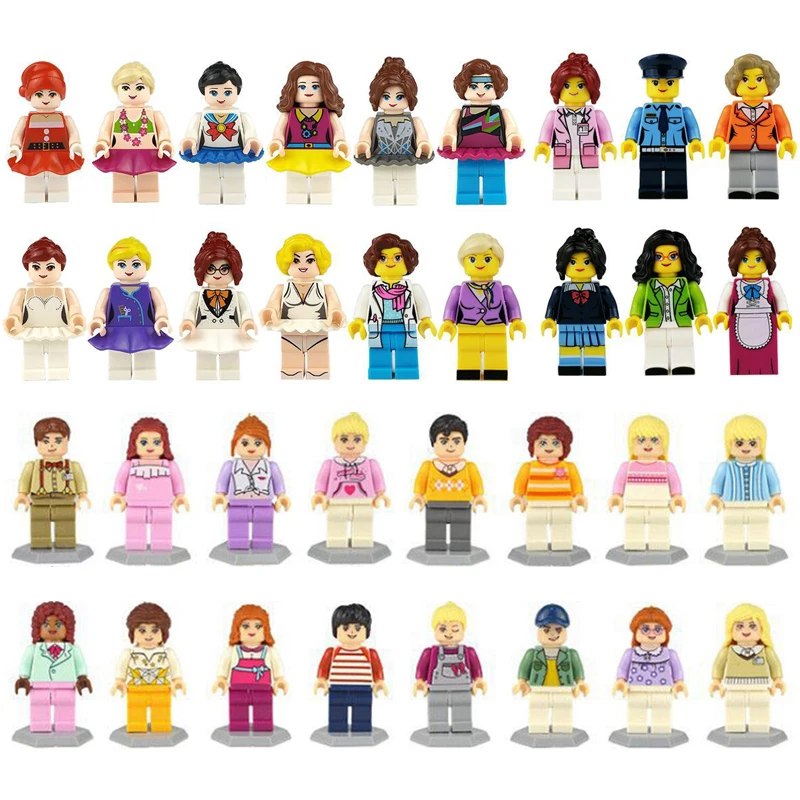 

36pcs/lot Girl Friend Mini Doll Figure Blocks Toy For Girls Model Building Kit Bricks Toys For Children Christmas Gift playmobil