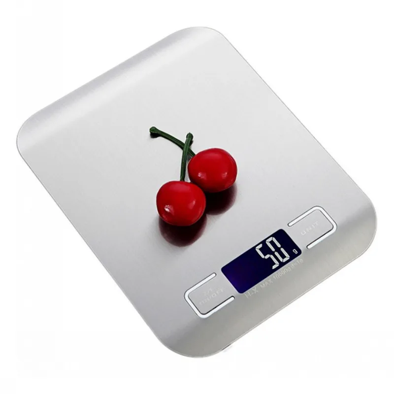 

Stainless Steel Kitchen Scale 5Kg/1g Baking Said Electronic Scale High Precision Wire Drawing Plane Electronic Scale 10 Scale