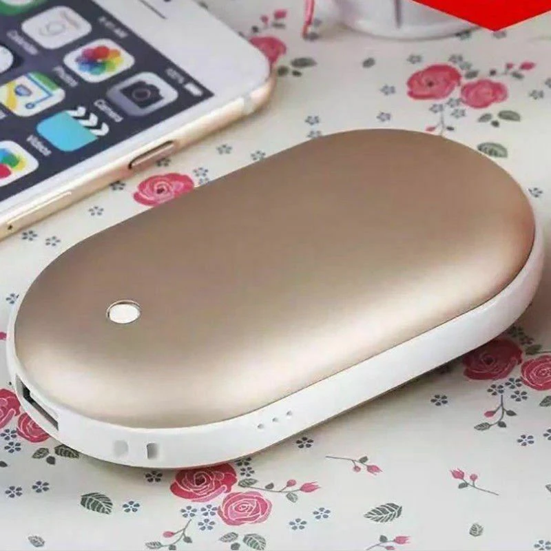4000 мА/ч мини-грелка для рук, usb зарядка, карманный 5 В/1 А, внешний аккумулятор для телефона, долговечный портативный зимний удобный нагреватель для тела, ручной нагреватель - Цвет: Gold
