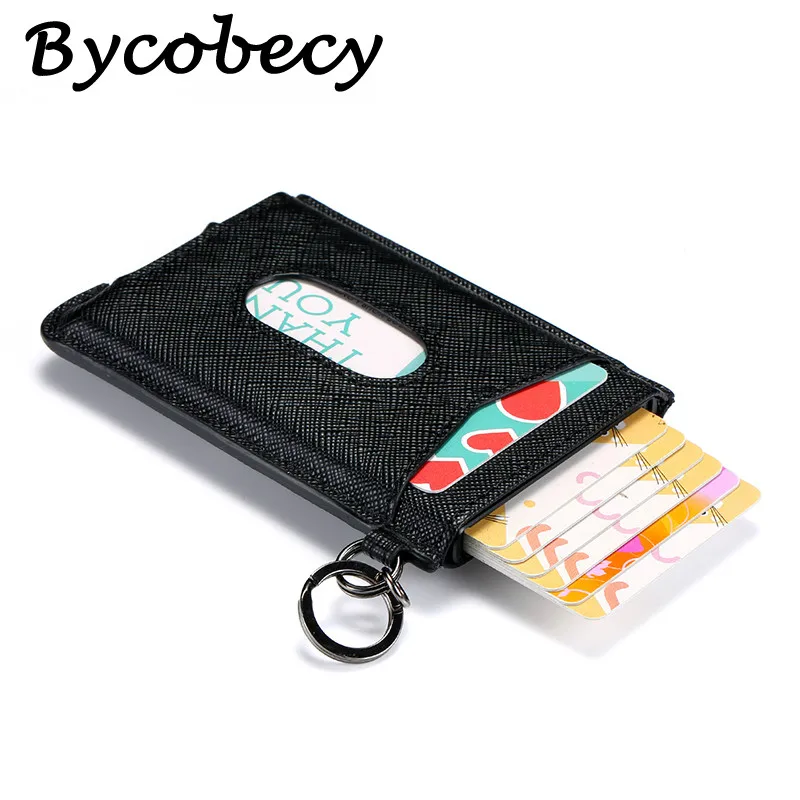 Bycobecy 2019 натуральная кожа смарт кошелек RFID держатель для карт тонкая
