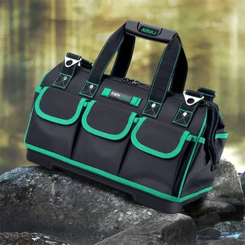 

Portable Electrician Special Tool Kit Multifunctional Maintenance Installation Canvas Large Thickening Tool Bag Work Pocket
