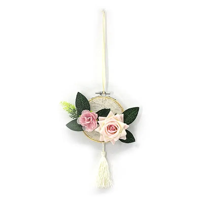 

Flower Wind Chimes Handmade Indian Dream Catcher Net with Tassel Wall Hanging Craft Car Home Decor Gift