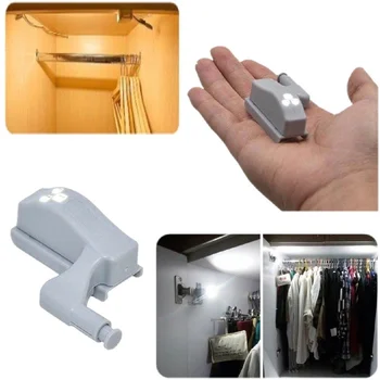 

5pcs LED Inner Hinge lamp Under Cabinet Night Light Universal Wardrobe Light Sensor Led For Cupboard Closet Kitchen Bedroom