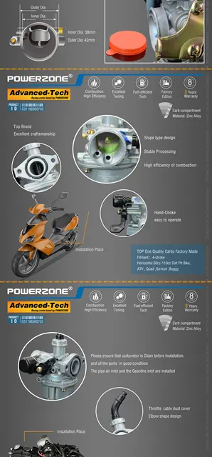 Snapklik.co : NIBBI Racing Carburetor PE24FL Flange Fit For Cross Bike