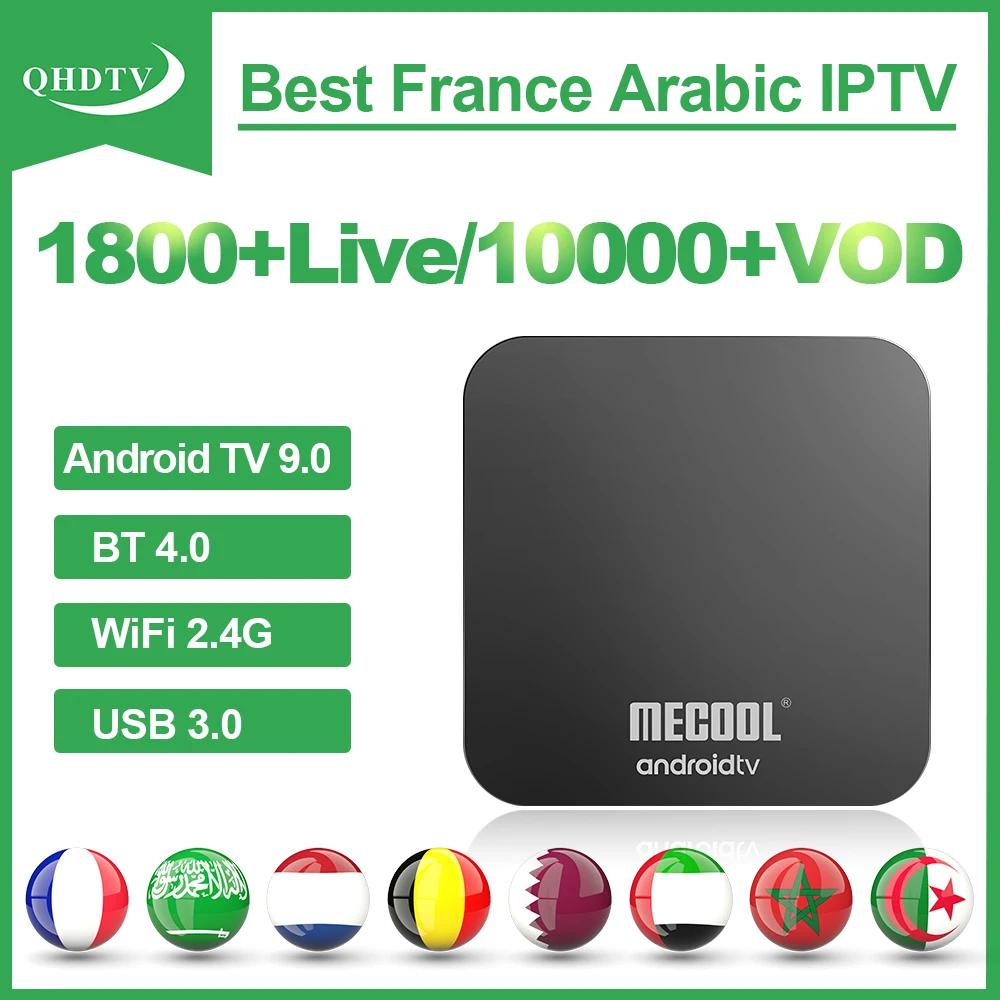 

KM9 Pro IPTV France Arabic Android 9.0 Tv Box S905X2 QHDTV IPTV Subscription 4K Netherlands French H.265 HD Set Top Box IP TV
