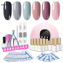 Набор гель-лака BORN PRETTY, УФ светодиодный светильник, Сушилка для ногтей, набор инструментов для удаления геля, набор для сверления ногтей, инструмент для дизайна ногтей, Удлинительный УФ-гель