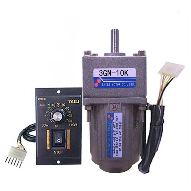 3IK15RGN 15W AC 220V gear reducer motor, forward and reverse, speed ratio 3K-180K, adjustable speed + speed controller