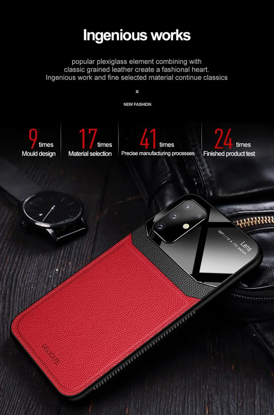 Case For Samsung Galaxy S20 Ultra S10 S9 S8 Plus Cover Bumper Leather Phone Case For Samsung A51 A71 Note 10 Plus 9 8 M30S Funda (2)
