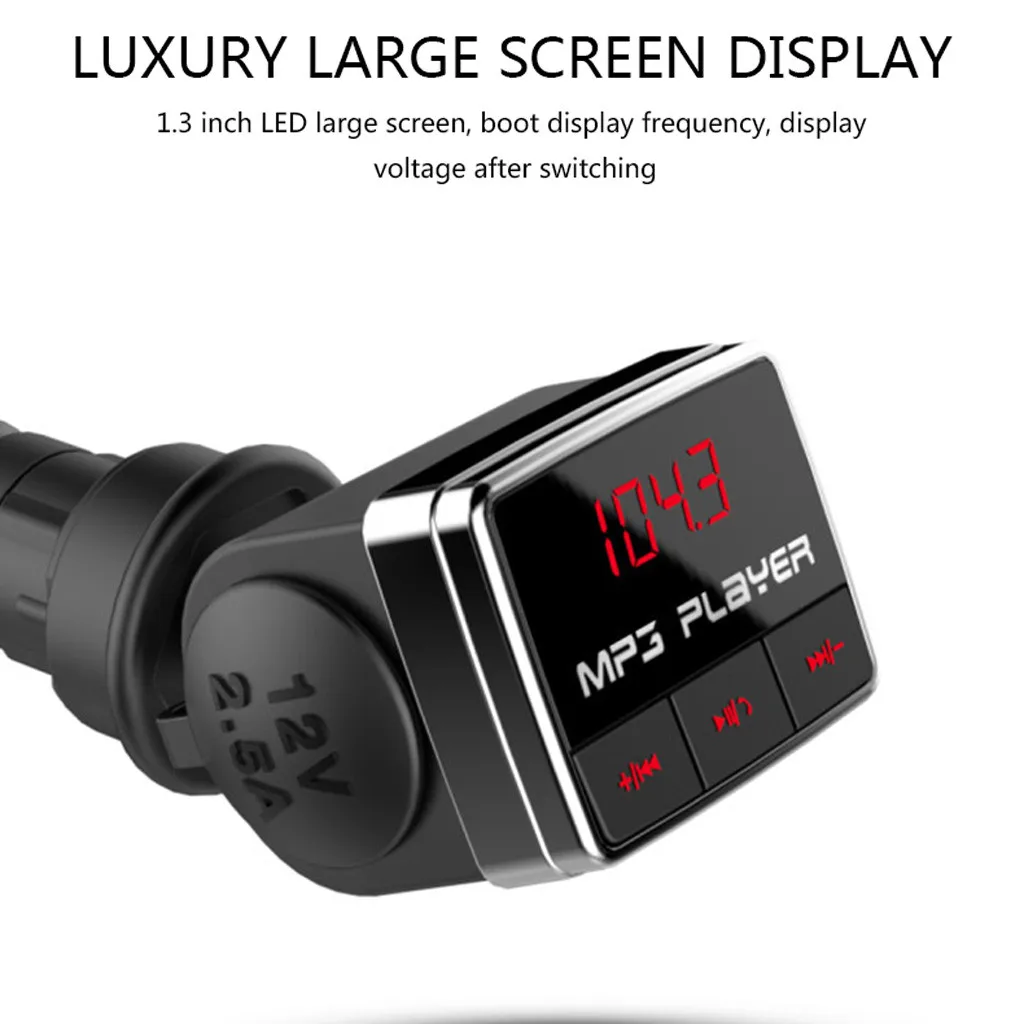 Автомобильный Bluetooth fm-передатчик MP3 плеер Радио адаптер Комплект светодиодный цифровой дисплей беспроводной Bluetooth автомобильный комплект свободные руки# BL45
