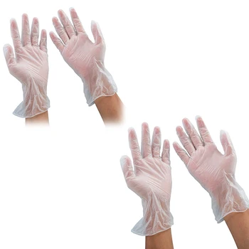 

100pcs/set PVC Thickened Disposable Gloves Transparent Restaurant Kitchen BBQ Garden Eco-friendly Gloves