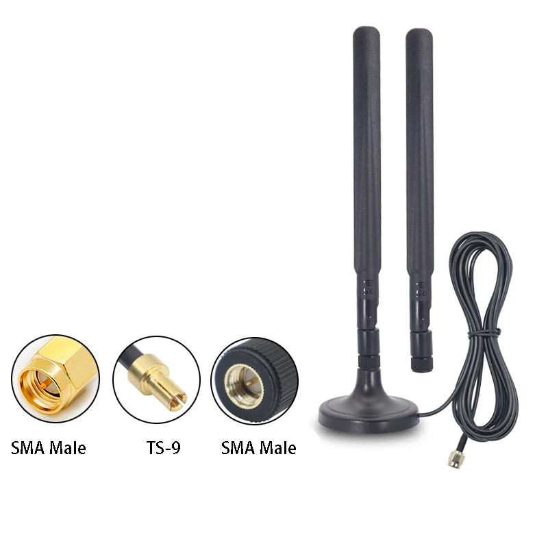 

5G CPE router antenna portable WIFI antenna B311 external 4G antenna high gain 12dbi folding antenna SMA male TS-9 connector