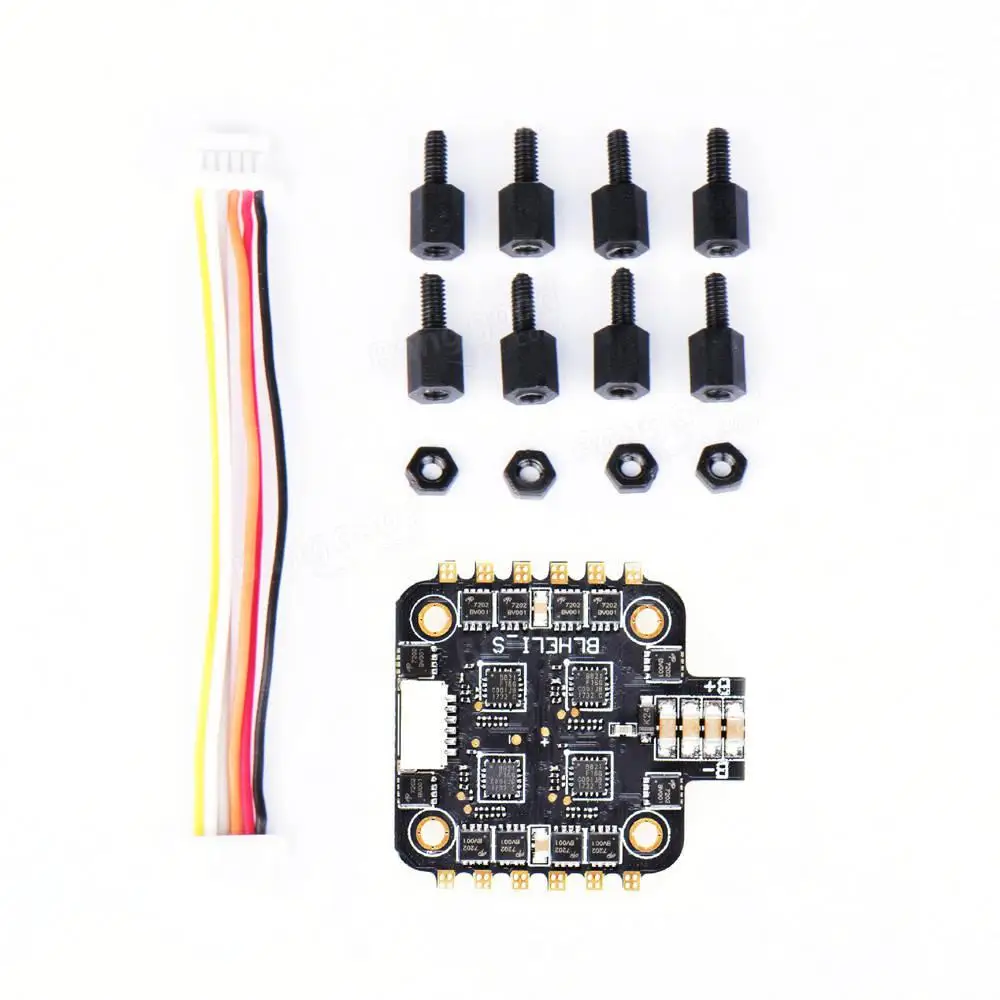 

HobbyLane 4 in 1 15A 2-4S Blheli_S Dshot600 Brushless ESC for RC Drone FPV Racing 20x20mm