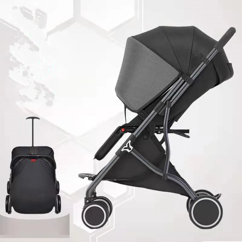 日本クーポン ベビーカー座ることができる横超軽量ポータブル折りたたみベビー傘の車4輪子供のトロリー メーカー直送 Shueidousoukai Jp