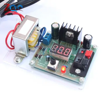

Adjustable Voltage Regulator AC to DC 220V to 12V Step Down Power Supply Buck Converter Transformer DIY Kit Voltmeter EU Adapter