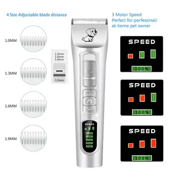 

Professional Hair Clipper LCD Display Pet shaver Hair TrimmerHair pusher Electric Haircut Machine for Pet Dog Cat
