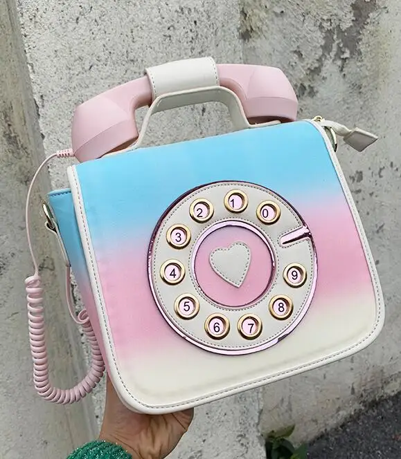 pink Модный дизайн телефона градиентный цвет Pu женская сумка через плечо для женщин Повседневная сумка Bolsa кошелек с клапаном - Цвет: pink