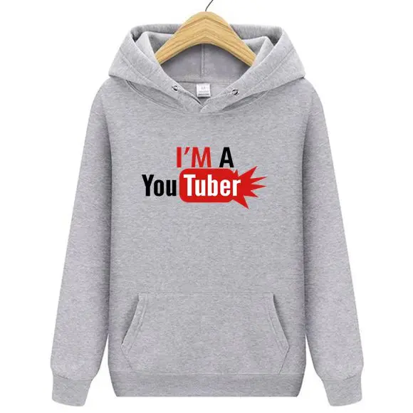 

I'm a Youtuber Tees Top Crew Hoodies Adult Hooded Camiseta Male Sweatshirt Benfica Men New Hoodie Women Sweatshirts Jacket