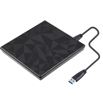 

External CD DVD Drive DVD Player USB 3.0 Ultra Thin Optical Drive for Laptop Mac Desktop Window 10 8 7 xP