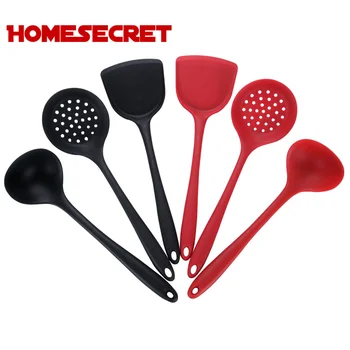 

3 Pcs Silicone Cooking Utensils Set Non-stick Spade Shovel Colander Spoon Heat Resistant Kitchen Tools