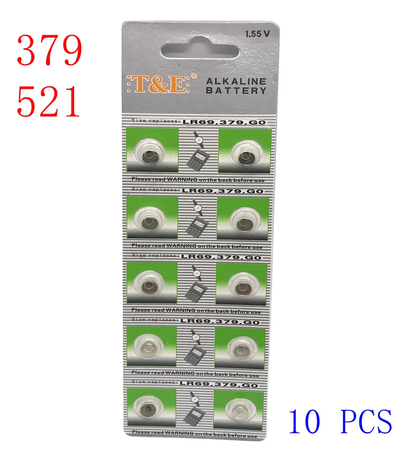 10 шт. 379 батарея AG0 LR521 521 1 55 в sr521sw CX63 батарейка для часов с кнопкой игрушки