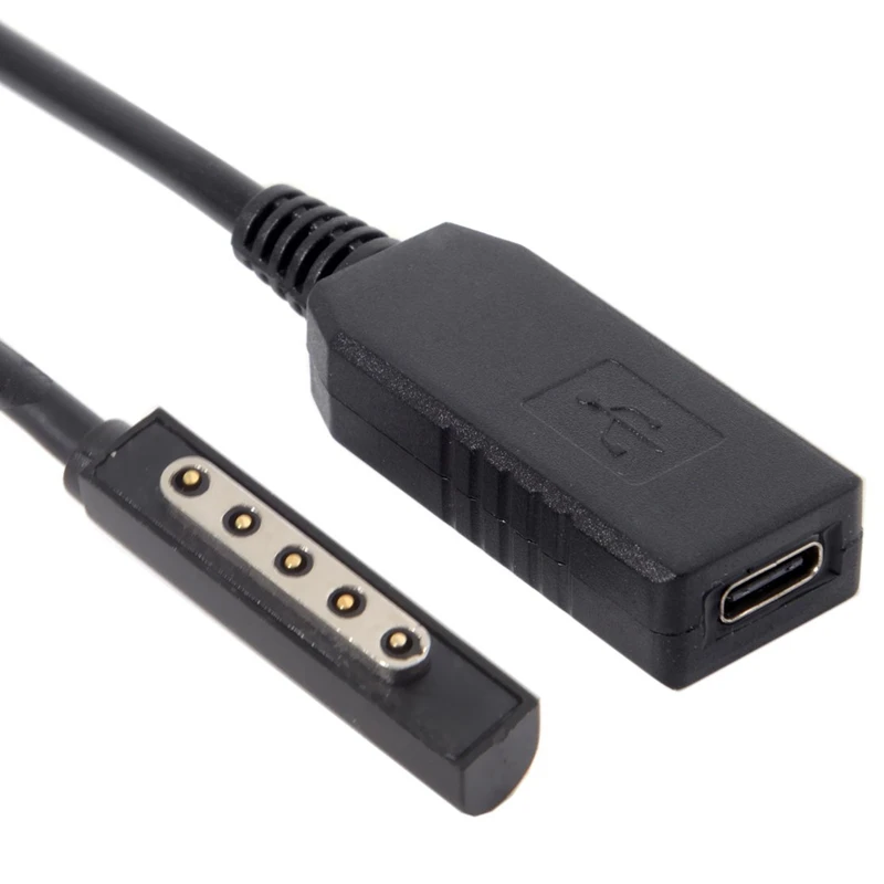 ABKT-type C Usb 3,1 Usb-C Женский Dc 12V To Surface Pro 1 Pro 2 зарядное устройство адаптер преобразователь кабельного разъема черный