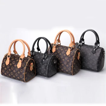

retro handbag women all-match mini Boston bag fashion printed pillow small bag female portable shoulder crossbody bags