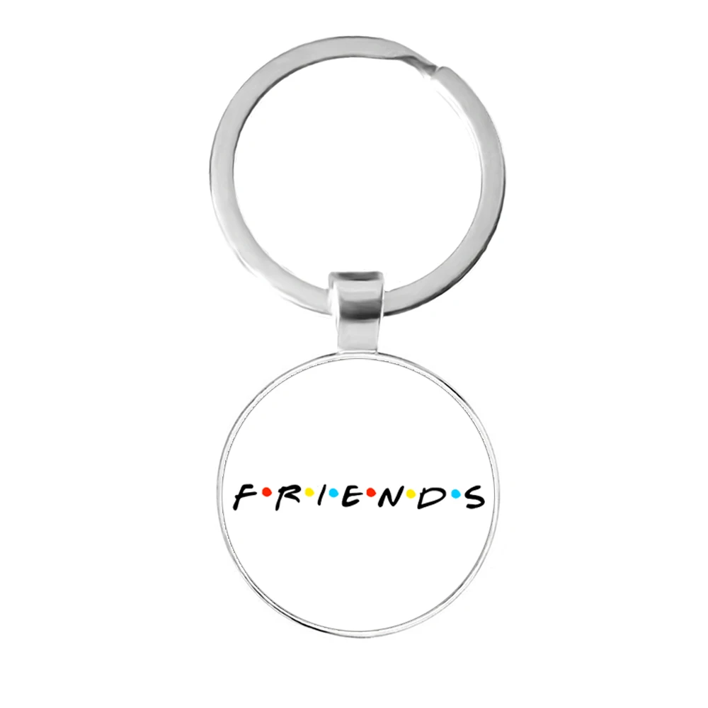 Брелок для сериала Friends TV Show 25th Anniversary серия мультяшный Забавный узор стеклянный