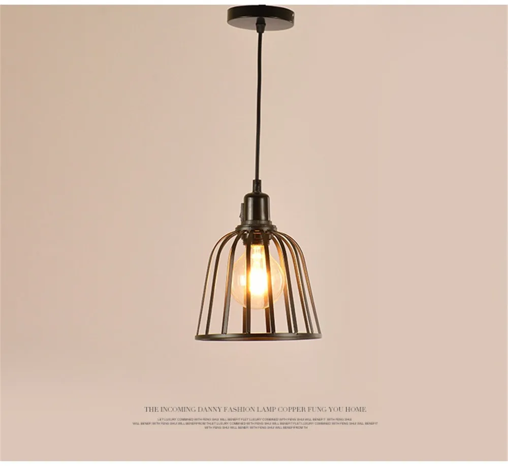 Nordic Design LED Pendant Lamp Loft Decor Edison Industrial Vintage Hemp Rope Iron Hanging Light Dining Room Home Lighting (3)