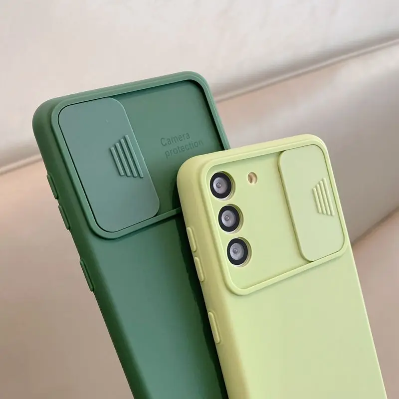 Slide Camera Protection Phone Case For Samsung Galaxy S20 Plus S21Ultra