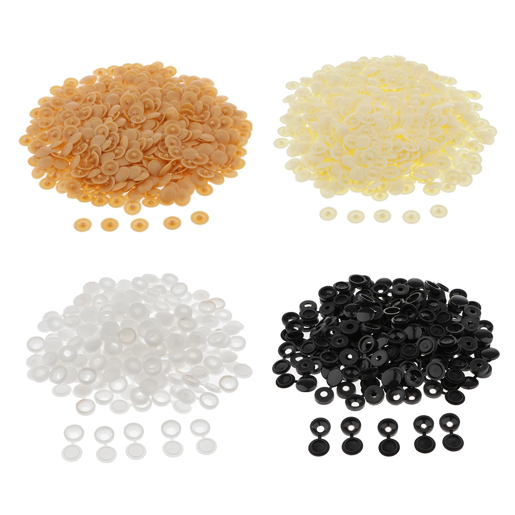 500pcs Practical Self-tapping Screws Decorative Cover Plastic Nuts Bolts Covers Exterior Protective Caps Furniture Hardware
