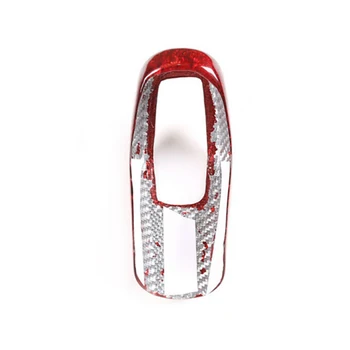 

1pc Red Auto Gear Shift Knob Cover Decoration Trim Charming Luxury Vivid Fits For Range Rover Land Rover Sport 2014-2017