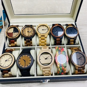 

Unique Wooden Watches for Men Natural Full Wooden Band Eco-Friendly Quartz Watch Reloj de madera 2020 Clock Male Hours Top Gifts