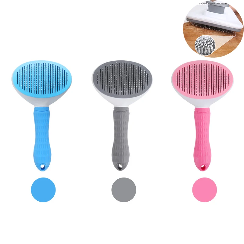Cepillo removedor de pelo para perros, cepillo de aseo para gatos, peines automáticos para perros, peine para pulgas de calidad, peine para perros, suministros para gatos