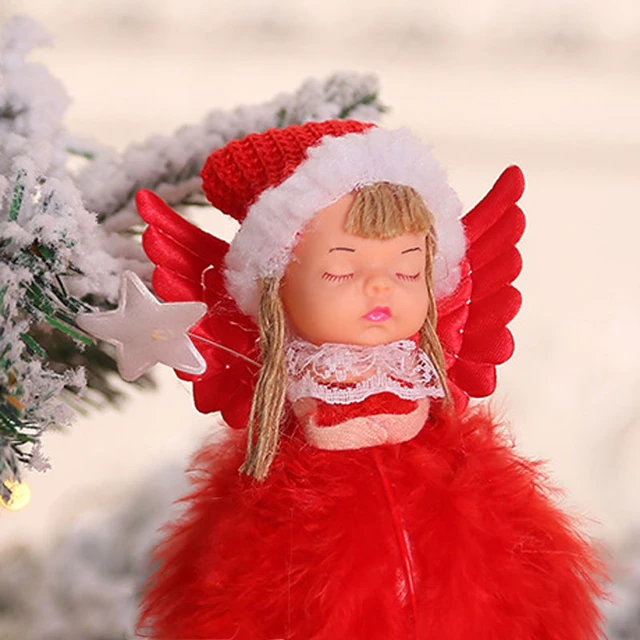 Acheter Poupée ange de noël mignonne, pendentif elfe d'arbre de noël,  décorations de joyeux noël pour la maison, cadeaux d'ornement du nouvel an,  2023