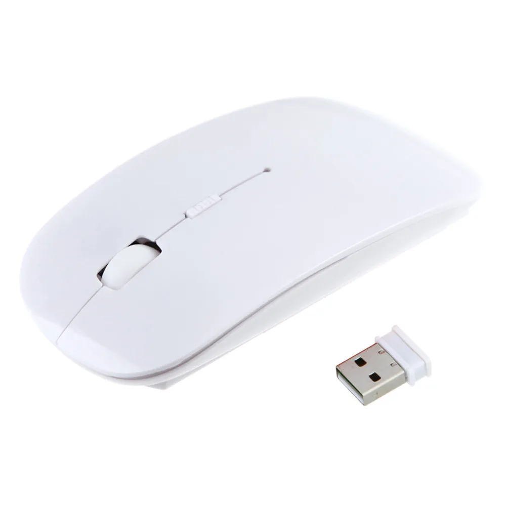 Ultra Slim 1600 DPI USB Optical Wireless Computer Mouse 2.4G Receiver Office Home Use Mouse for Apple Mac PC Laptop Mice