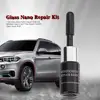 Automotive Glass Nano Repair Fluid Window Broken Glass Nano Repair Tool Set Black Magic Windshield Crack Chip Repair Tool Kit 6