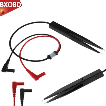 

SMD SMT Chip Test Clip Component Capacitance Capacitor Resistance Test Tweezer Lead Probe inductor Multimeter Meter Measure
