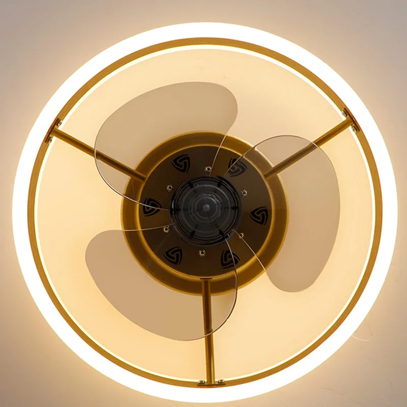 Fan Lamp Light Luxury Home Integrated Nordic Modern Creative Ceiling Small Bedroom Restaurant Remote Control Invisible Fan