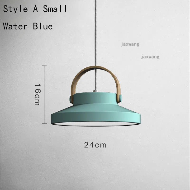 Современные металлические светодиодный подвесные светильники Nordic бар люстра, светильник Кухня аксессуары дерево Творческий подвесные светильники Спальня - Цвет корпуса: water blue