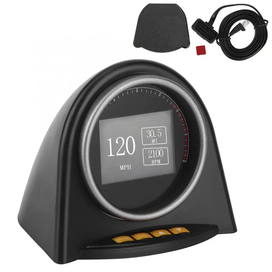 Автомобильный дисплей OBD2, автомобильный измеритель температуры, Автомобильный спидометр, автомобильные аксессуары