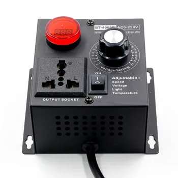 

220V 4000W SCR Electronic Voltage Regulator Temperature Motor FAN Speed Controller Dimmer Electric tool Adjustable