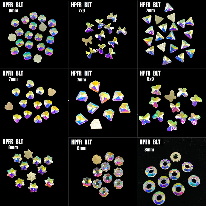 All Sizes Shape Crystal AB No Hotfix Rhinestones Glass Strass For 3D Nail Art Sewing Decorations | Дом и сад