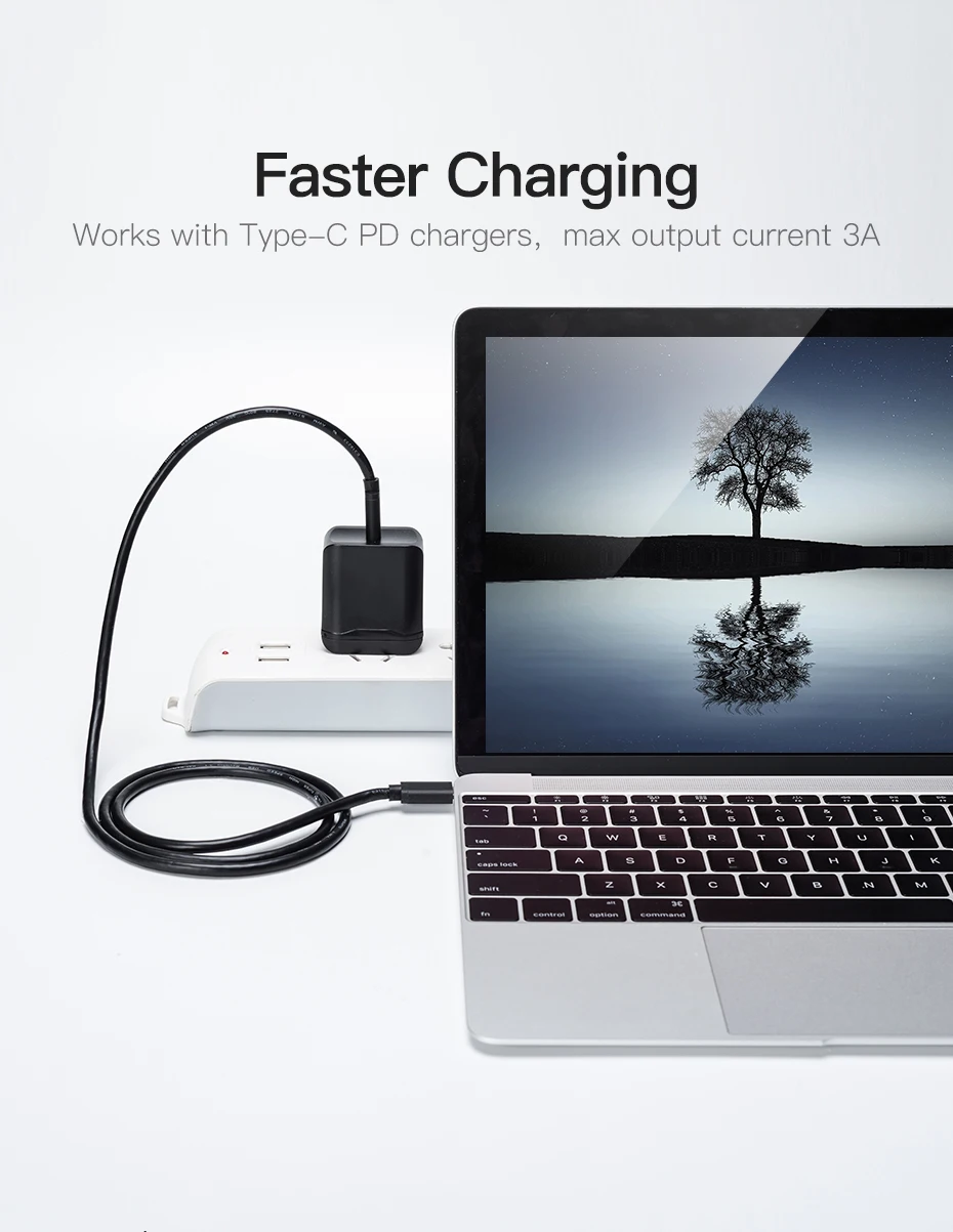 Кабель USB C к usb type C для Xiaomi Redmi Note 8 Pro Quick Charge 4,0 PD 60W быстрая зарядка для MacBook Pro Кабель зарядного устройства