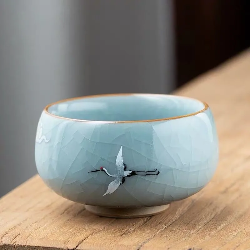 Ru Kiln Ceramic Tea Cup Set - Kung Fu Tea Set Gift...