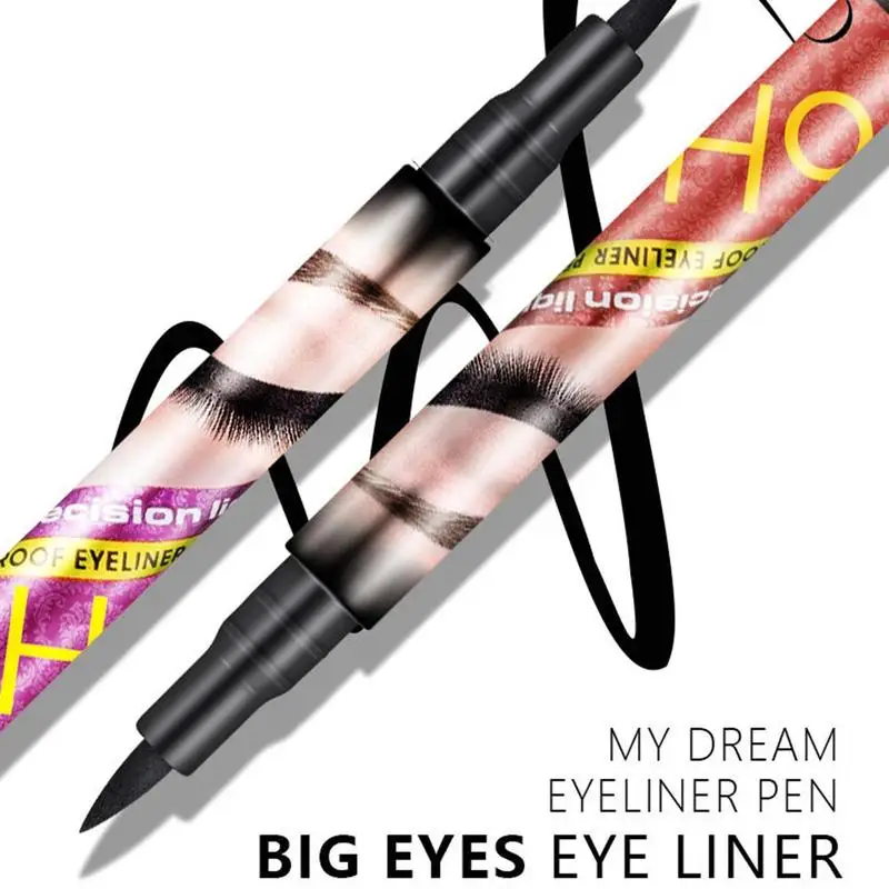Черная Подводка для глаз карандаш водостойкая жидкая тушь для ресниц 4D ресницы подкручивающие густые удлиняющие 3D волокна инструменты для макияжа глаз