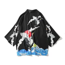 Японское кимоно кардиган мужской Летний хаори Самурай кимоно каратэ уличная рубашка кимоно Японские мужские s Haori юката