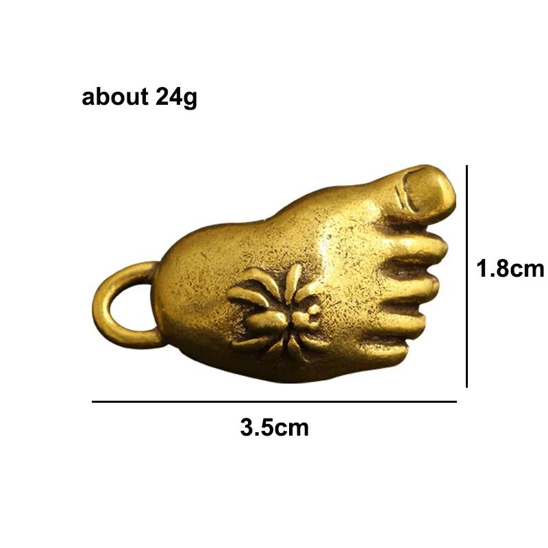 Brass Spider Feet key chain