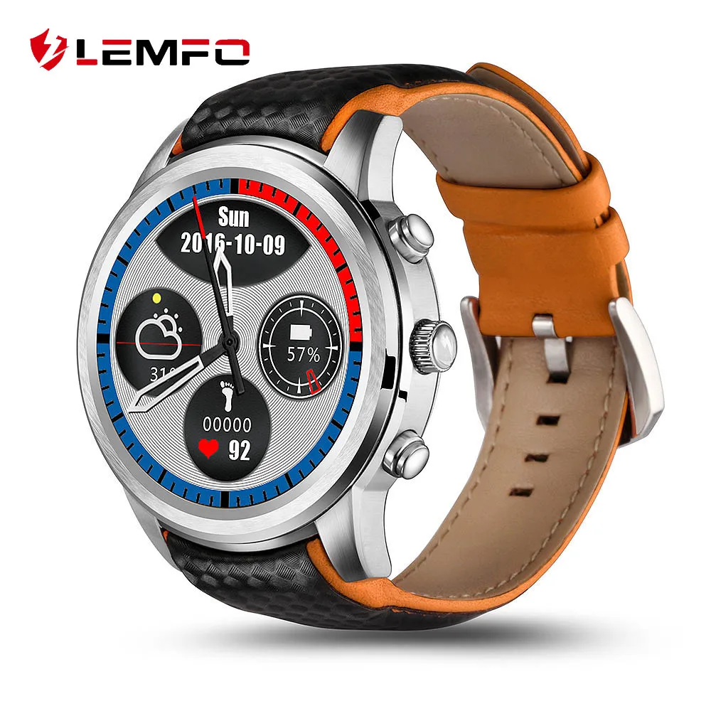 Смарт часы LEMFO LEM5 Pro Android 5 1 2 Гб + 16 поддержка sim карты GPS WiFi наручные для мужчин и