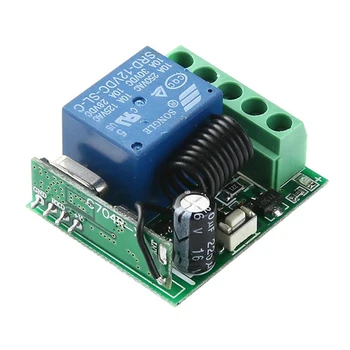 

2pcs 12V Easy Install Learning Type Single Way Durable Home Mini Replacement Remote Control Receiver Relay Switch Wireless