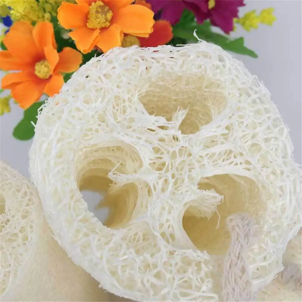 3pcs/set Bath Body Shower Sponge Scrubber Natural Loofah Luffa Loofa Bathing Massage Body Sponge Scrubber Kitchen Cleaning Cloth